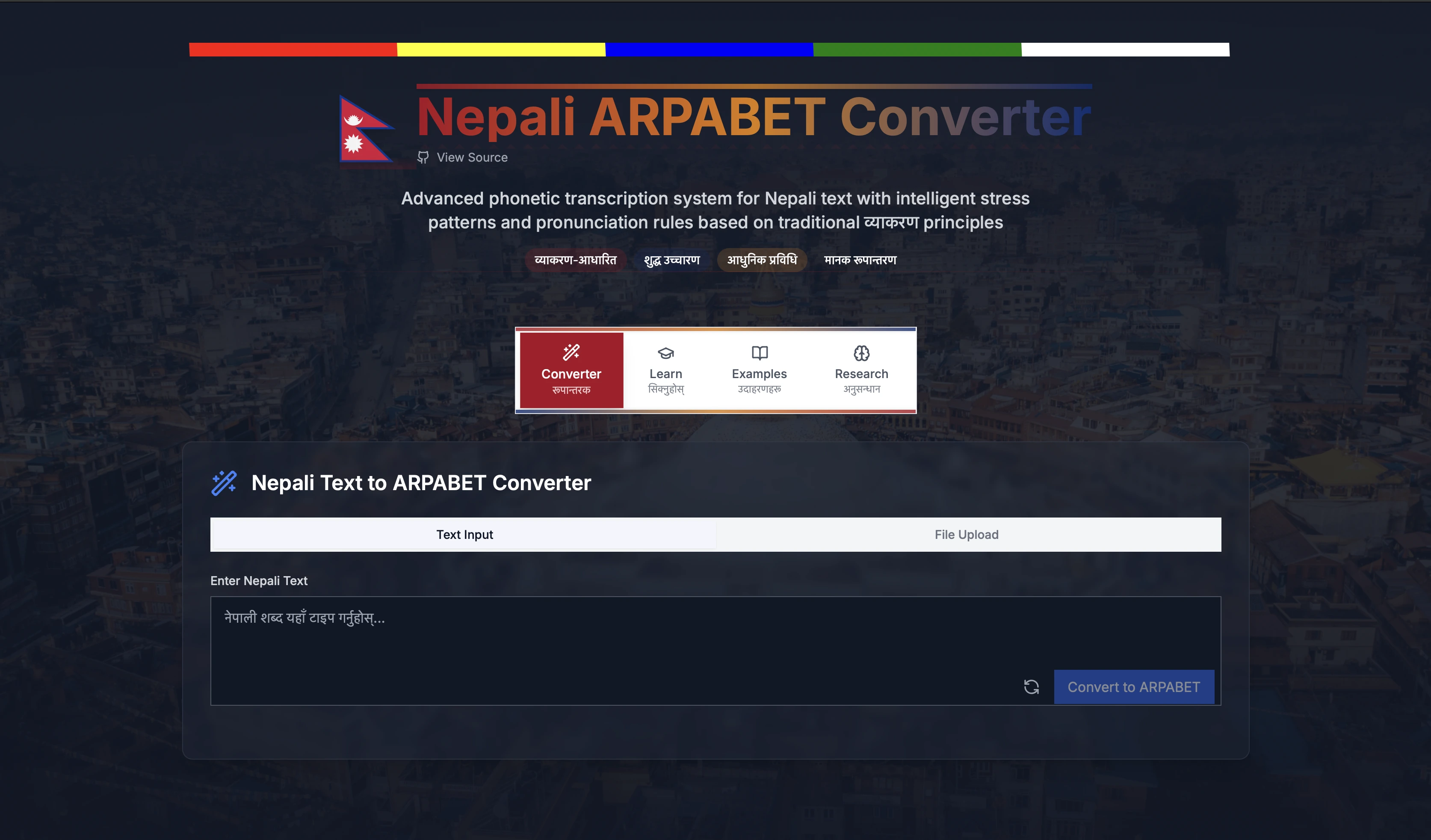 Rule-based Nepali Arpabet Converter