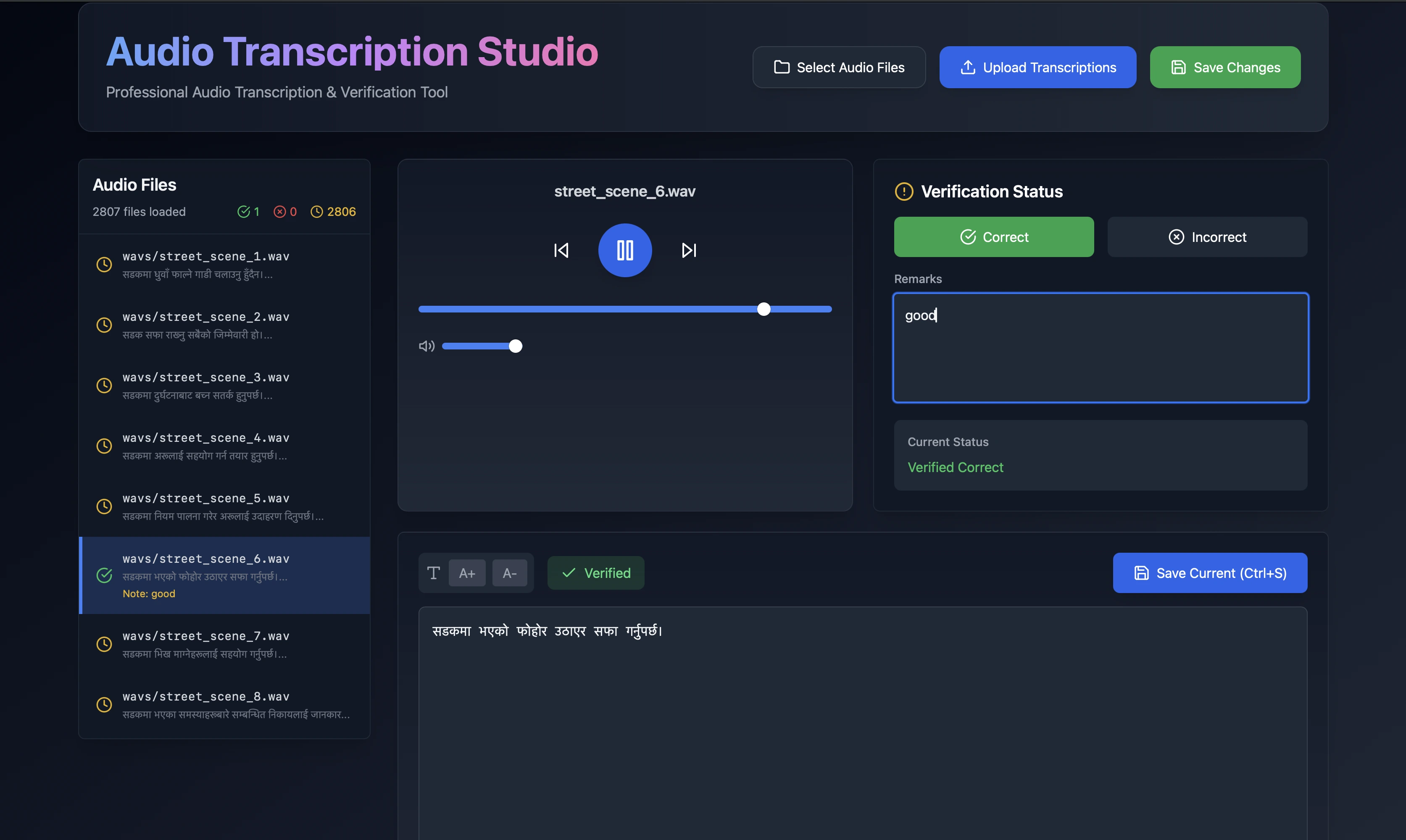 Audio Transcription Studio