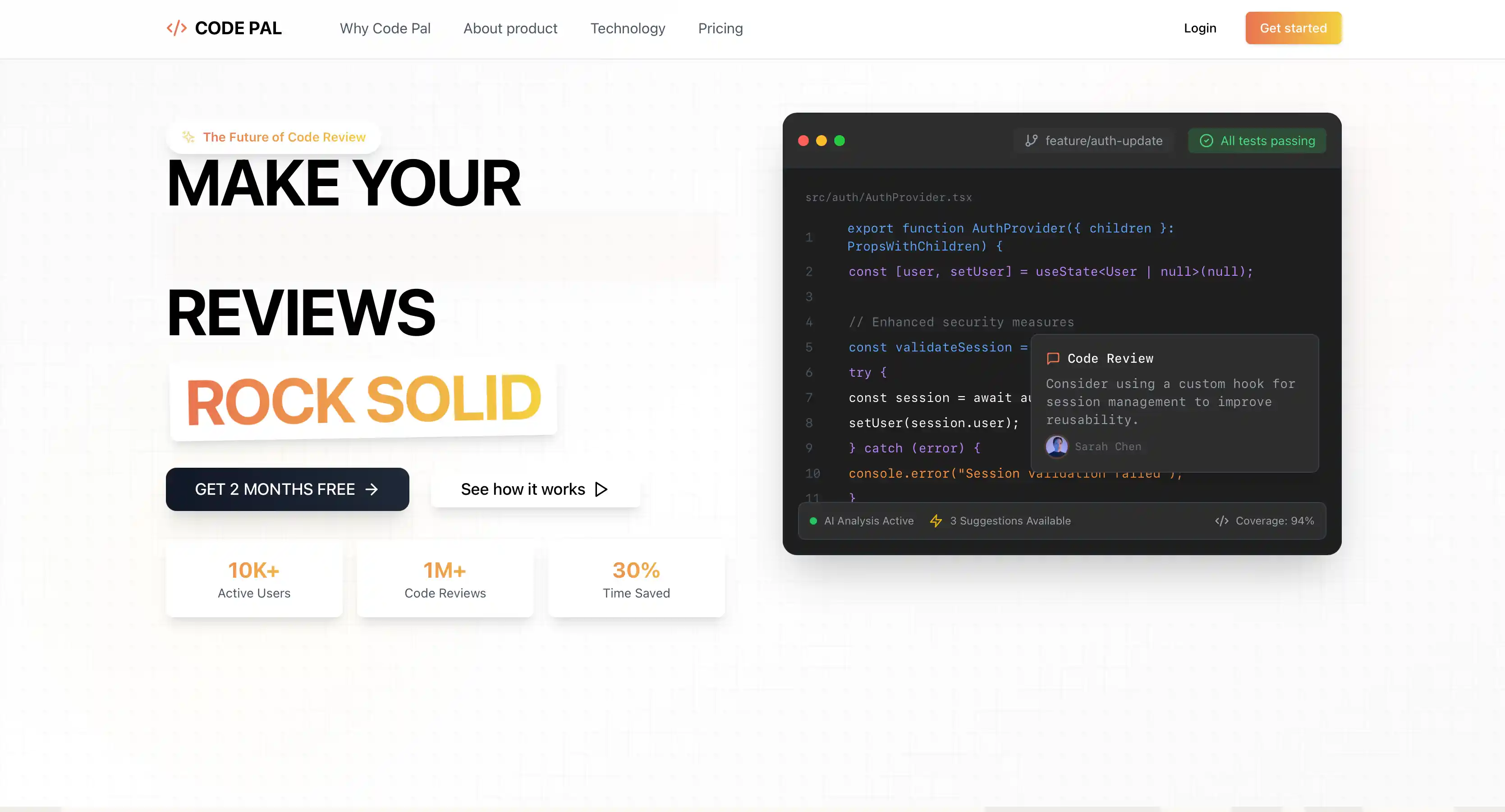 Code Pal Landing Page
