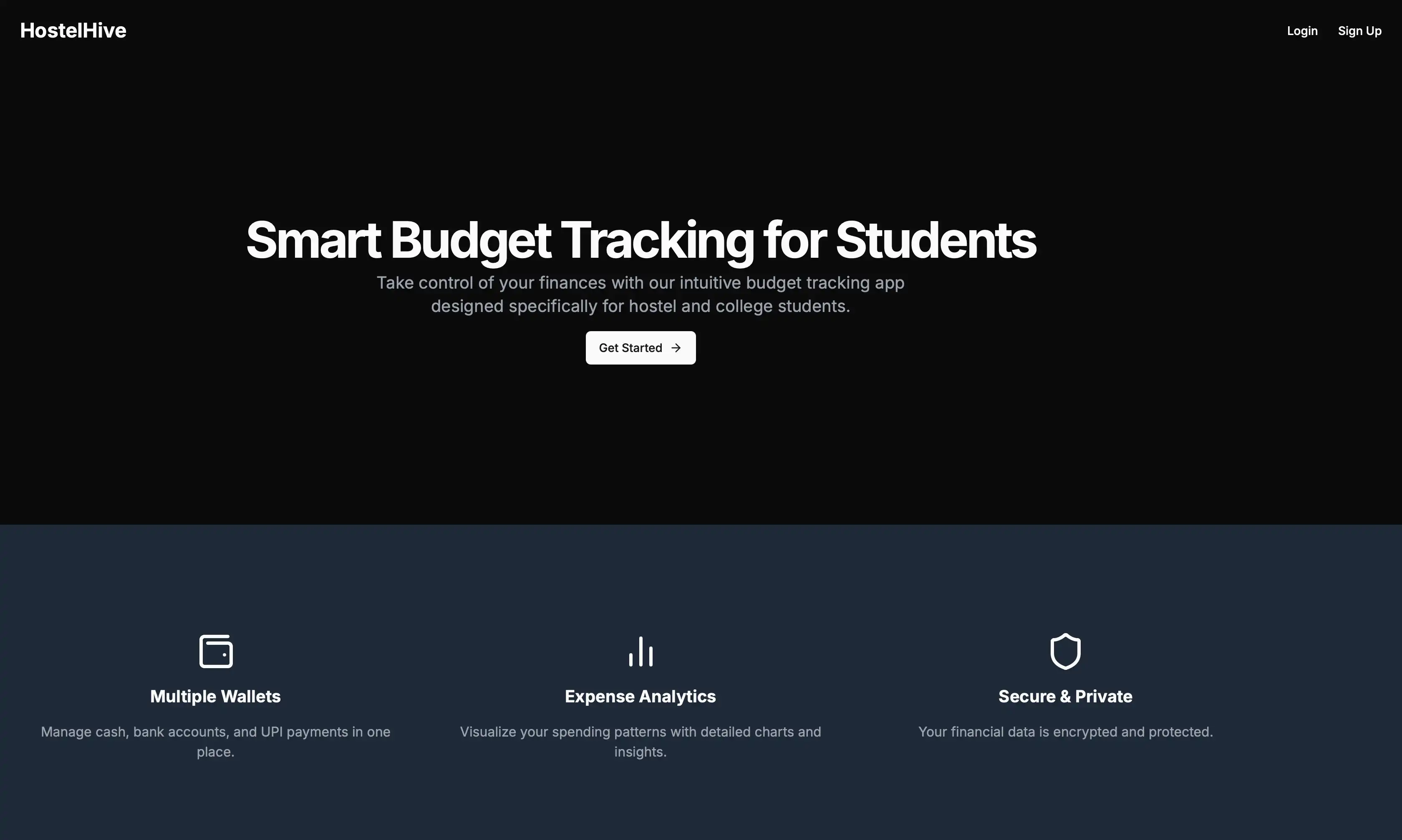 HostelHive - Student Budget Tracker